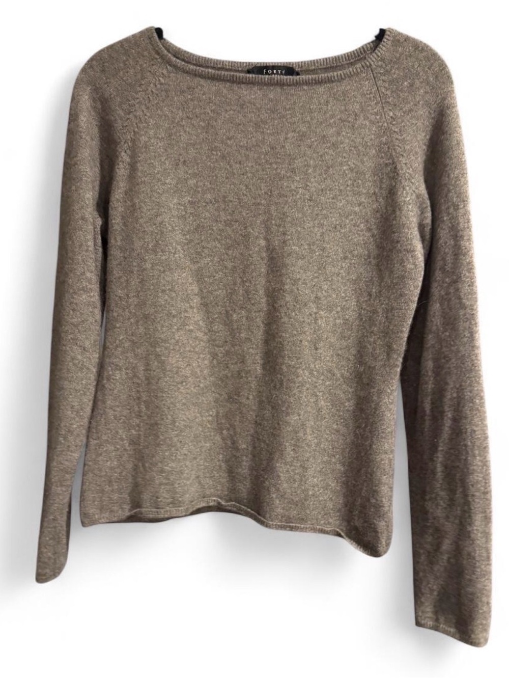 Forte 100% cashmere grey pullover sweater size medium